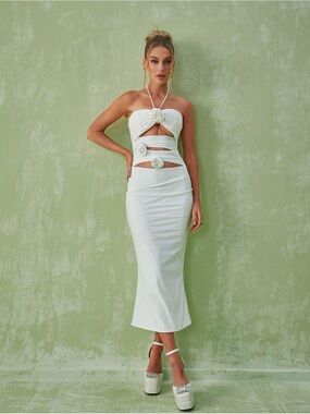 Mew mews Dorcas Halterneck Cutout Dress